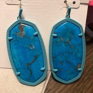 Kendra Scott Danielle Matte Aqua Earrings